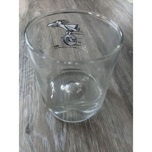 Vintage BC Caveman on Wheel drinking glass By John Hart Marathon promotional - Picture 4 of 8
